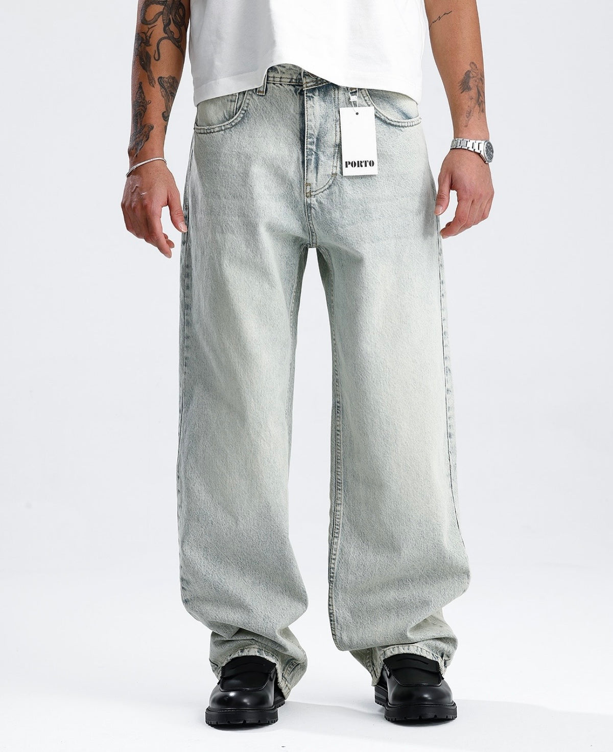 Ekstra Baggy Kot - Gri